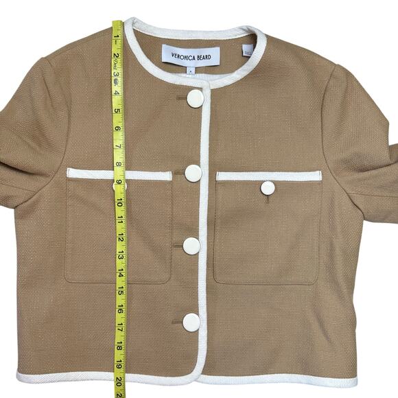 VERONICA BEARD Beale Cotton-Blend Tweed Jacket Size 8 - Picture 13 of 15